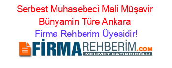 Serbest+Muhasebeci+Mali+Müşavir+Bünyamin+Türe+Ankara Firma+Rehberim+Üyesidir!