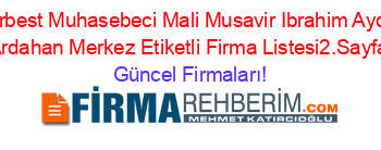 Serbest+Muhasebeci+Mali+Musavir+Ibrahim+Aydin+Ardahan+Merkez+Etiketli+Firma+Listesi2.Sayfa Güncel+Firmaları!