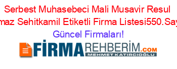 Serbest+Muhasebeci+Mali+Musavir+Resul+Yilmaz+Sehitkamil+Etiketli+Firma+Listesi550.Sayfa Güncel+Firmaları!