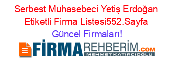 Serbest+Muhasebeci+Yetiş+Erdoğan+Etiketli+Firma+Listesi552.Sayfa Güncel+Firmaları!