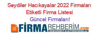 Seydiler+Hacıkayalar+2022+Firmaları+Etiketli+Firma+Listesi Güncel+Firmaları!