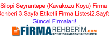 Silopi+Seyrantepe+(Kavaközü+Köyü)+Firma+Rehberi+3.Sayfa+Etiketli+Firma+Listesi2.Sayfa Güncel+Firmaları!