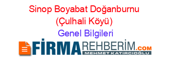 Sinop+Boyabat+Doğanburnu+(Çulhali+Köyü) Genel+Bilgileri