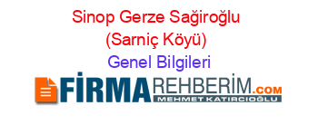 Sinop+Gerze+Sağiroğlu+(Sarniç+Köyü) Genel+Bilgileri