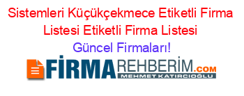 Sistemleri+Küçükçekmece+Etiketli+Firma+Listesi+Etiketli+Firma+Listesi Güncel+Firmaları!