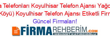 Sivas+Firma+Telefonları+Koyulhisar+Telefon+Ajansı+Yağcilar+Yaylasi+(Yağcilar+Köyü)+Koyulhisar+Telefon+Ajansı+Etiketli+Firma+Listesi Güncel+Firmaları!