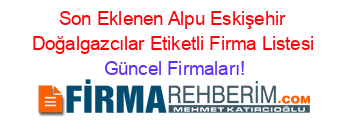 Son+Eklenen+Alpu+Eskişehir+Doğalgazcılar+Etiketli+Firma+Listesi Güncel+Firmaları!