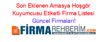 Son+Eklenen+Amasya+Hoşgör+Kuyumcusu+Etiketli+Firma+Listesi Güncel+Firmaları!