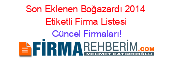 Son+Eklenen+Boğazardı+2014+Etiketli+Firma+Listesi Güncel+Firmaları!