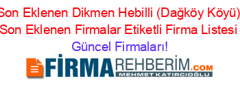 Son+Eklenen+Dikmen+Hebilli+(Dağköy+Köyü)+Son+Eklenen+Firmalar+Etiketli+Firma+Listesi Güncel+Firmaları!