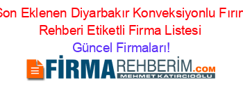 Son+Eklenen+Diyarbakır+Konveksiyonlu+Fırın+Rehberi+Etiketli+Firma+Listesi Güncel+Firmaları!