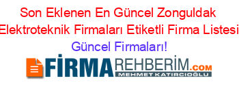 Son+Eklenen+En+Güncel+Zonguldak+Elektroteknik+Firmaları+Etiketli+Firma+Listesi Güncel+Firmaları!