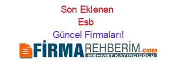 Son+Eklenen+Esb+ Güncel+Firmaları!