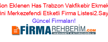 Son+Eklenen+Has+Trabzon+Vakfikebir+Ekmek+Firini+Merkezefendi+Etiketli+Firma+Listesi2.Sayfa Güncel+Firmaları!