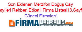 Son+Eklenen+Merzifon+Doğuş+Cay+Bayileri+Rehberi+Etiketli+Firma+Listesi13.Sayfa Güncel+Firmaları!