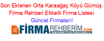 Son+Eklenen+Orta+Karaağaç+Köyü+Gümüş+Firma+Rehberi+Etiketli+Firma+Listesi Güncel+Firmaları!