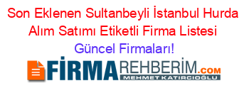 Son+Eklenen+Sultanbeyli+İstanbul+Hurda+Alım+Satımı+Etiketli+Firma+Listesi Güncel+Firmaları!
