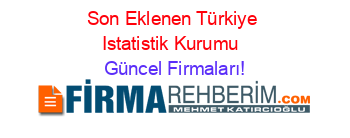Son+Eklenen+Türkiye+Istatistik+Kurumu+ Güncel+Firmaları!