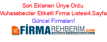 Son+Eklenen+Ünye+Ordu+Muhasebeciler+Etiketli+Firma+Listesi4.Sayfa Güncel+Firmaları!