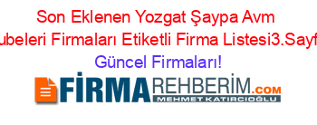 Son+Eklenen+Yozgat+Şaypa+Avm+Şubeleri+Firmaları+Etiketli+Firma+Listesi3.Sayfa Güncel+Firmaları!