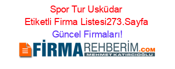 Spor+Tur+Usküdar+Etiketli+Firma+Listesi273.Sayfa Güncel+Firmaları!
