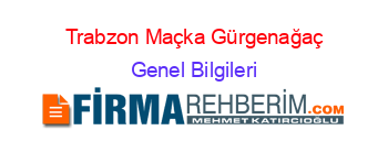 Trabzon+Maçka+Gürgenağaç Genel+Bilgileri