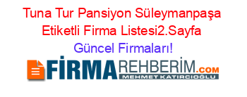 Tuna+Tur+Pansiyon+Süleymanpaşa+Etiketli+Firma+Listesi2.Sayfa Güncel+Firmaları!
