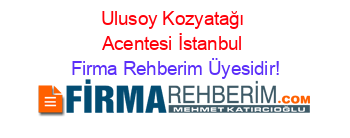 Ulusoy+Kozyatağı+Acentesi+İstanbul Firma+Rehberim+Üyesidir!