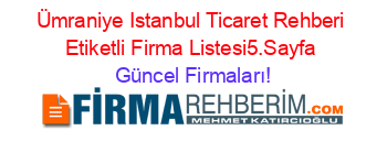 Ümraniye+Istanbul+Ticaret+Rehberi+Etiketli+Firma+Listesi5.Sayfa Güncel+Firmaları!