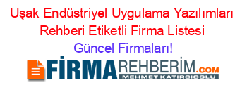 Uşak+Endüstriyel+Uygulama+Yazılımları+Rehberi+Etiketli+Firma+Listesi Güncel+Firmaları!