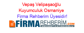 Vepaş+Velipaşaoğlu+Kuyumculuk+Osmaniye Firma+Rehberim+Üyesidir!