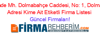 Vişnezade+Mh.+Dolmabahçe+Caddesi,+No:+1,+Dolmabahçe+Adresi+Kime+Ait+Etiketli+Firma+Listesi Güncel+Firmaları!