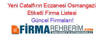 Yeni+Catalfırın+Eczanesi+Osmangazi+Etiketli+Firma+Listesi Güncel+Firmaları!