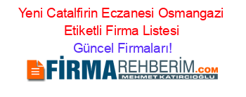 Yeni+Catalfirin+Eczanesi+Osmangazi+Etiketli+Firma+Listesi Güncel+Firmaları!