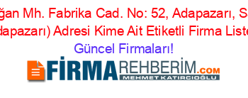 Yenidoğan+Mh.+Fabrika+Cad.+No:+52,+Adapazarı,+Sakarya+(Adapazarı)+Adresi+Kime+Ait+Etiketli+Firma+Listesi Güncel+Firmaları!
