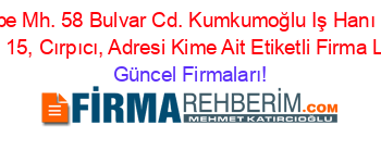 Yeşiltepe+Mh.+58+Bulvar+Cd.+Kumkumoğlu+Iş+Hanı+No:+80+Daire:+15,+Cırpıcı,+Adresi+Kime+Ait+Etiketli+Firma+Listesi Güncel+Firmaları!
