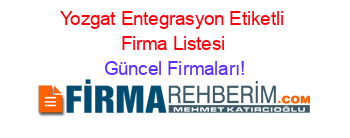 Yozgat+Entegrasyon+Etiketli+Firma+Listesi Güncel+Firmaları!