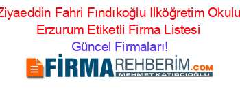 Ziyaeddin+Fahri+Fındıkoğlu+Ilköğretim+Okulu+Erzurum+Etiketli+Firma+Listesi Güncel+Firmaları!