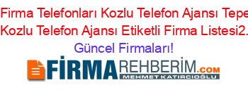 Zonguldak+Firma+Telefonları+Kozlu+Telefon+Ajansı+Tepe+(Seyfetler+Köyü)+Kozlu+Telefon+Ajansı+Etiketli+Firma+Listesi2.Sayfa Güncel+Firmaları!